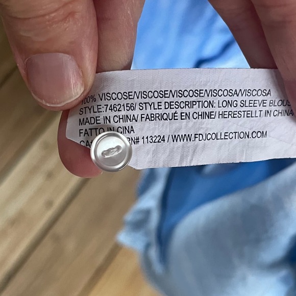 FDJ French Dressing Jeans Women's Wild Pansy Tie Dye Blouse Size 12 - Picture 11 of 12